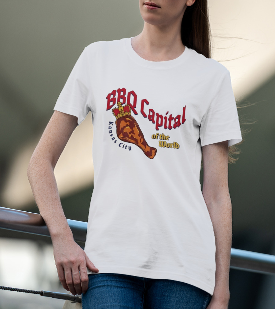 Kansas City BBQ Capital Of The World Crowned Barbecue Leg T-Shirt