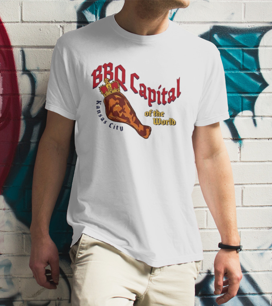 Kansas City BBQ Capital Of The World Crowned Barbecue Leg T-Shirt
