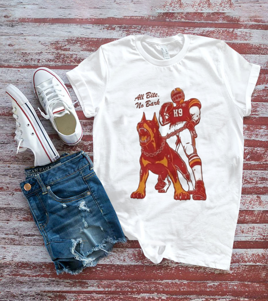 Kenneth Walker III K9 All Bite No Bark Football Player And Dog T-Shirt