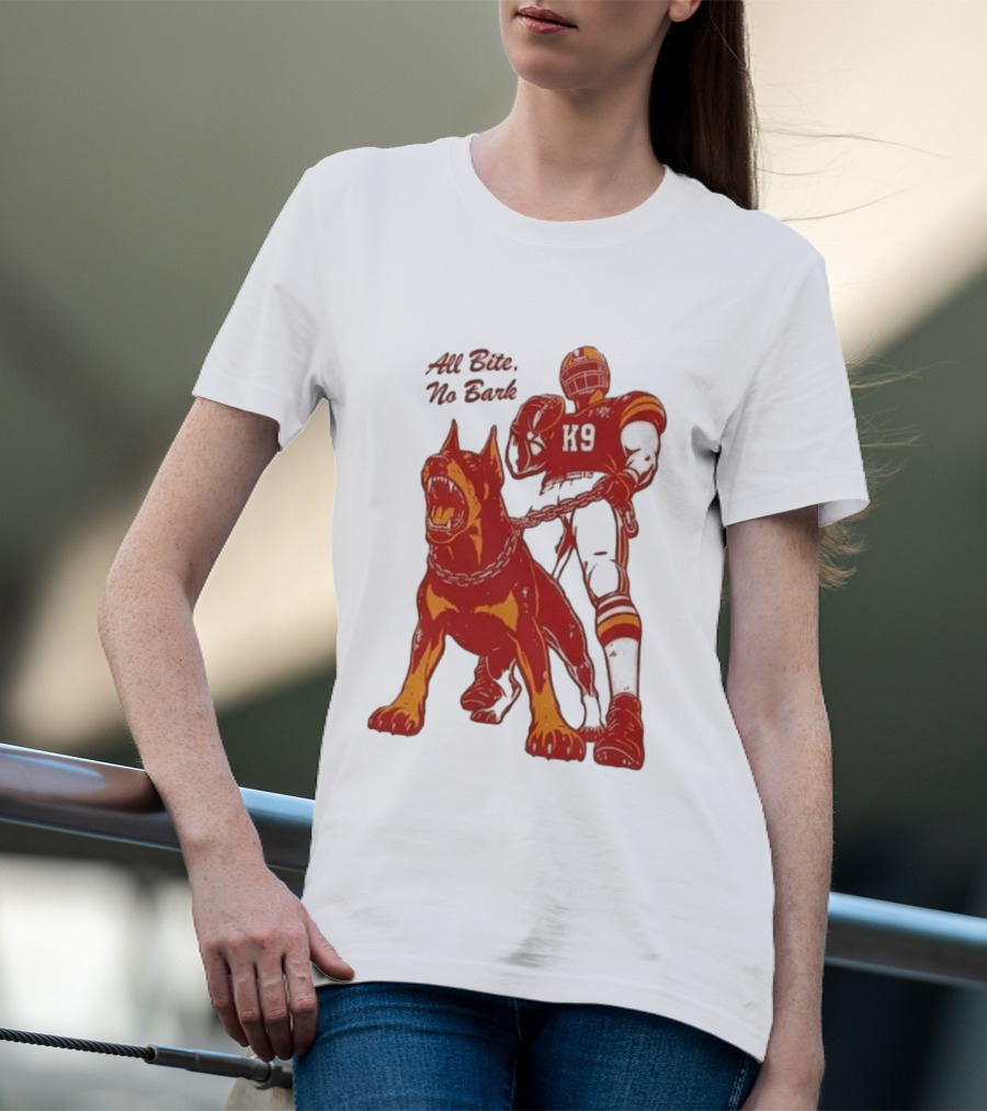 Kenneth Walker III K9 All Bite No Bark Football Player And Dog T-Shirt