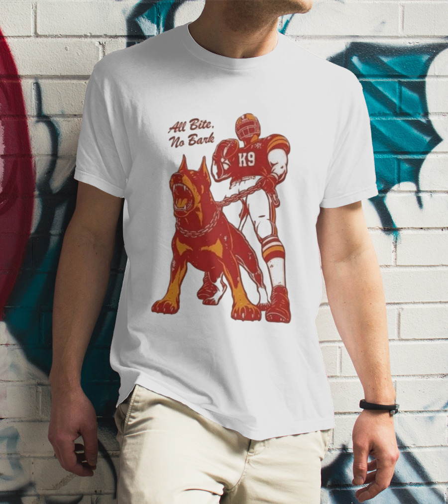 Kenneth Walker III K9 All Bite No Bark Football Player And Dog T-Shirt