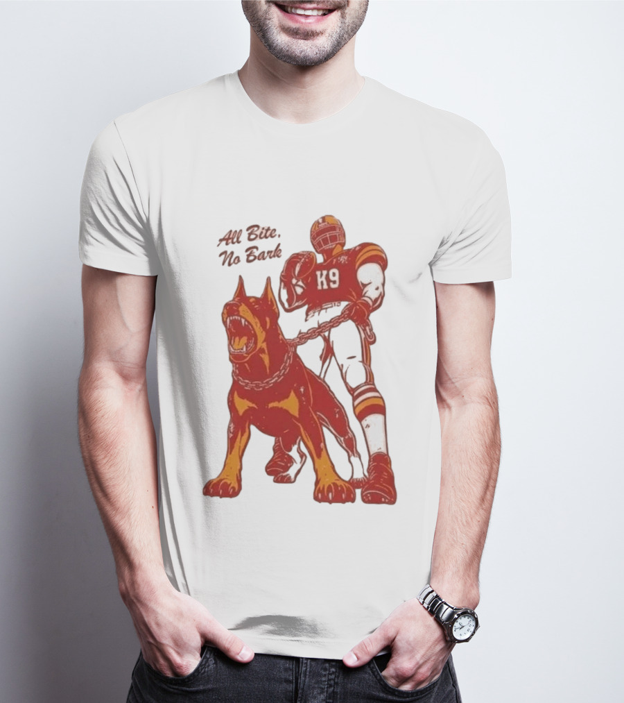 Kenneth Walker III K9 All Bite No Bark Football Player And Dog T-Shirt