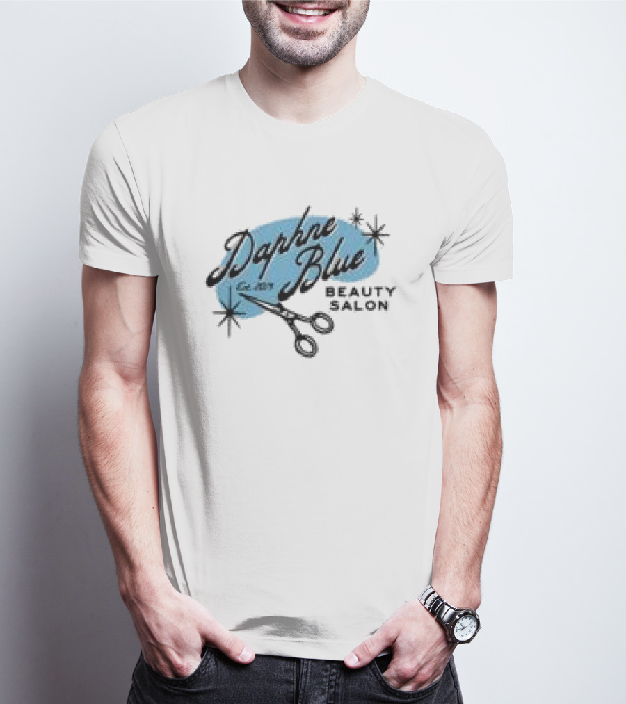 Daphne Blue Beauty Salon Est. 1983 Scissors Stars T-Shirt