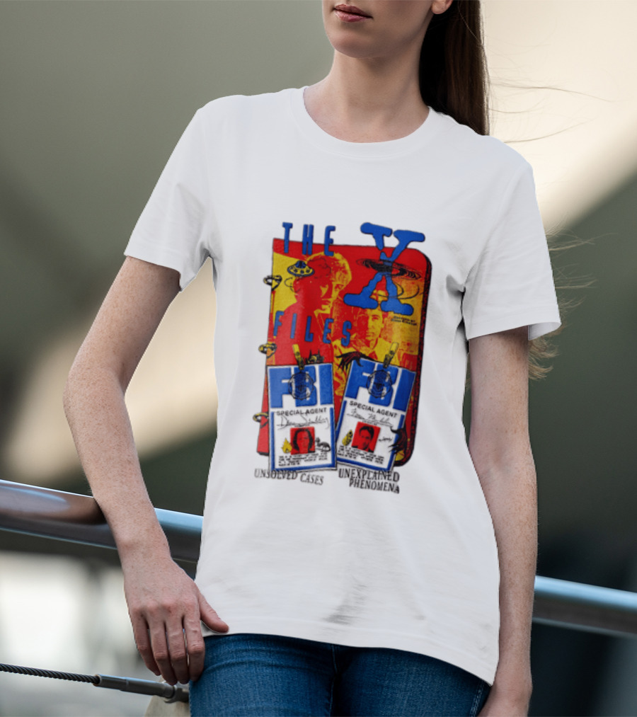 The X Files FBI Special Agent Unsolved Cases Unexplained Phenomena T-Shirt