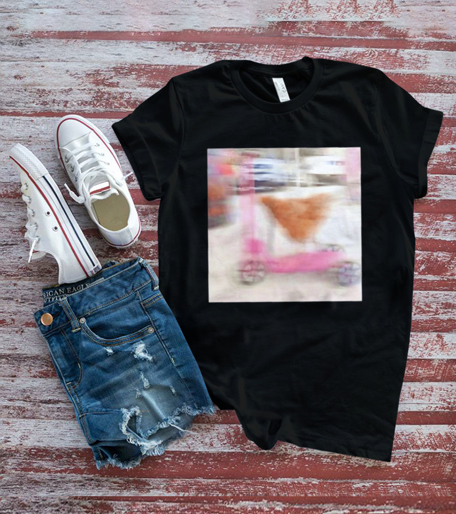 Chicken Riding Pink Scooter T-Shirt