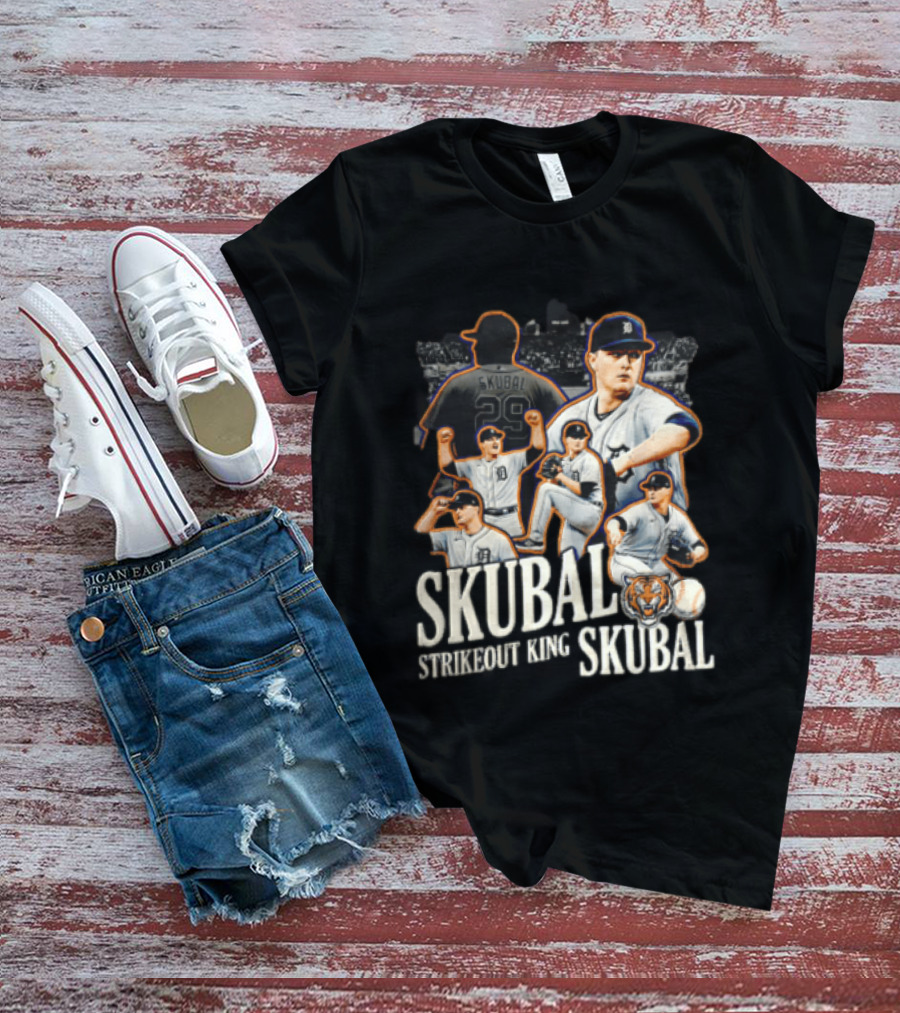 Detroit Tigers Skubal Strikeout King Baseball Pitcher Tiger T-Shirt