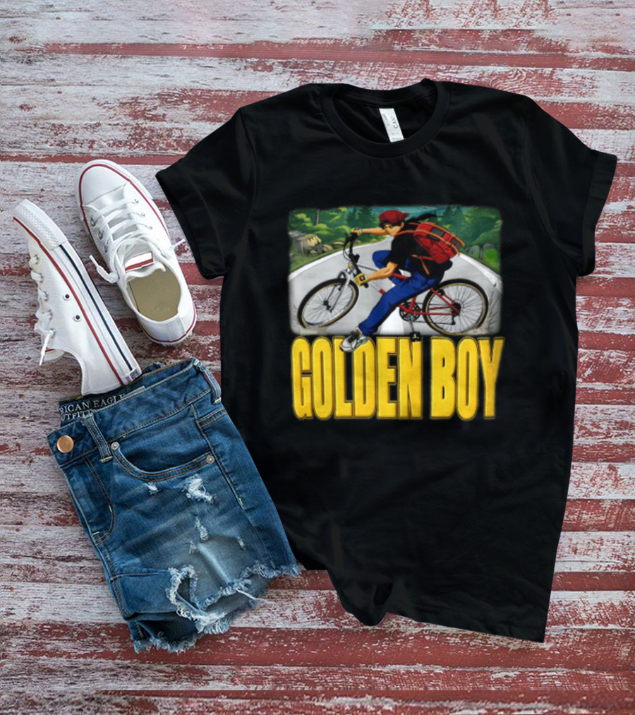 Golden Boy Kintaro Oe 1995 2025 Anime Boy Riding Bicycle Backpack T-Shirt