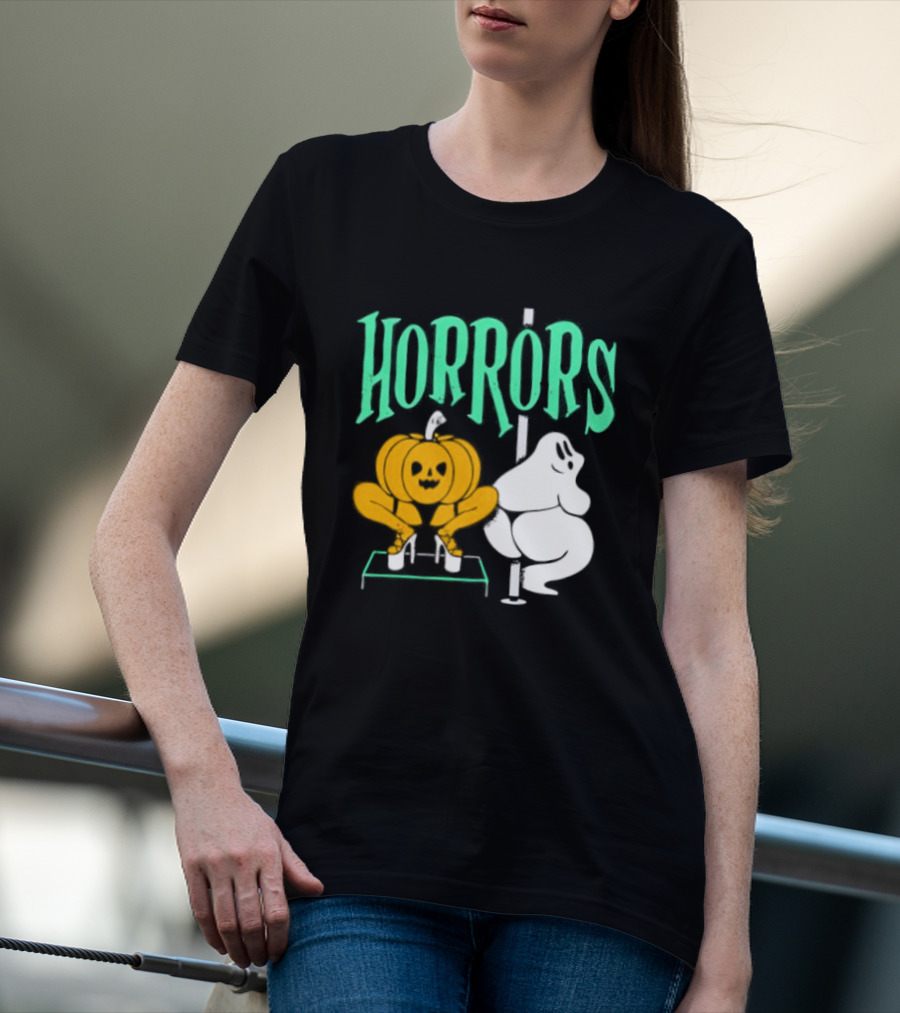 Horrors Halloween Meme Creepy Pumpkin Toilet Humor T-Shirt