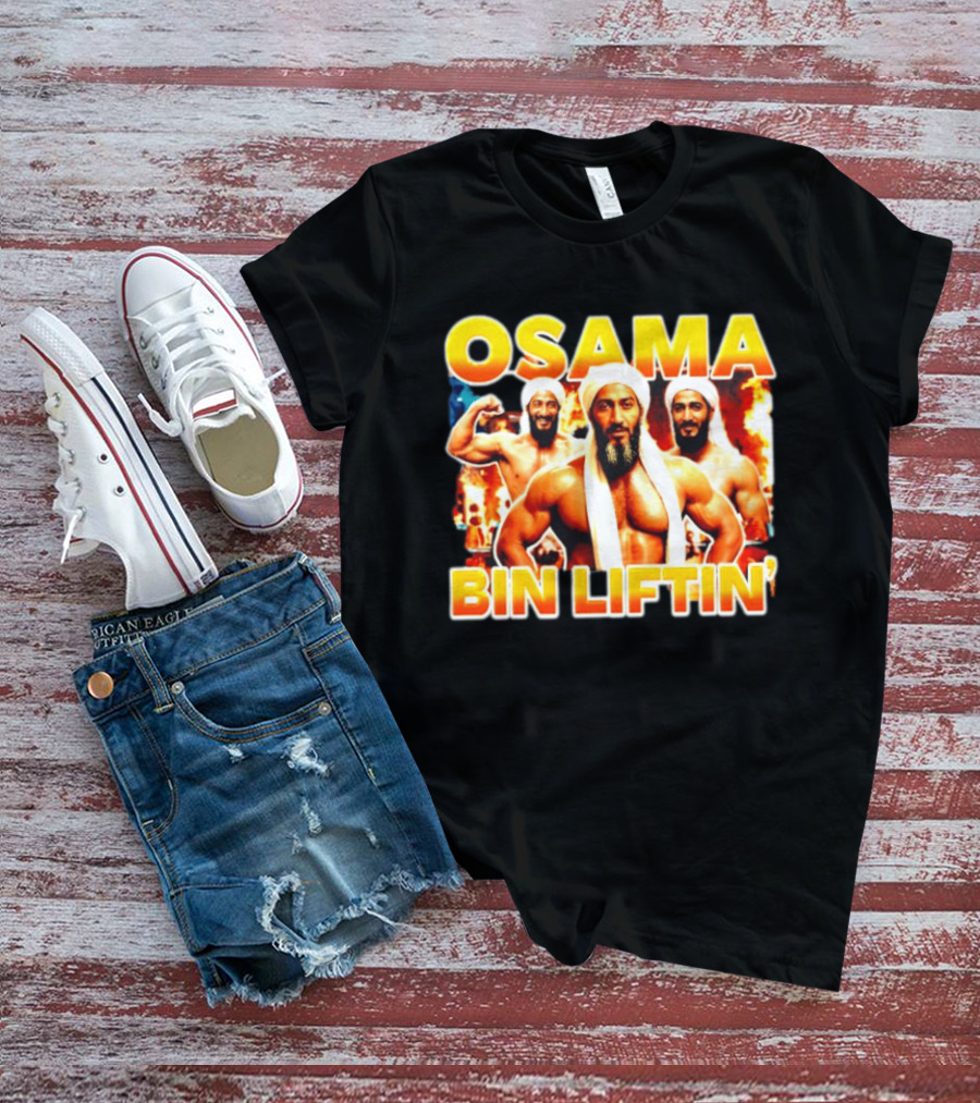 Osama Bin Liftin' Muscular Trio With Turbans And Explosive T-Shirt