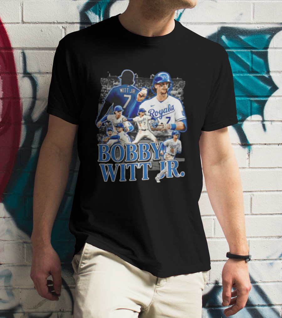 Kansas City Royals Bobby Witt Jr Multiple Poses Collage T-Shirt