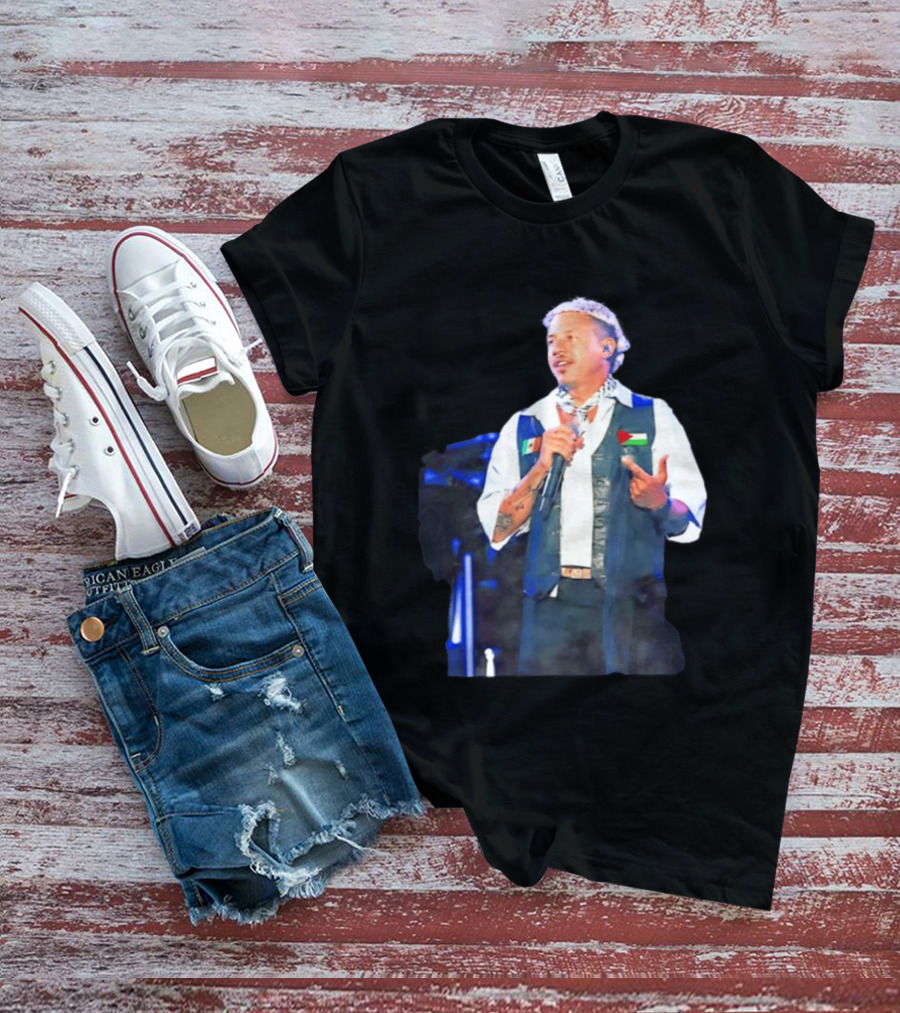 Macklemore Live Performance Vest With Flag Patches T-Shirt