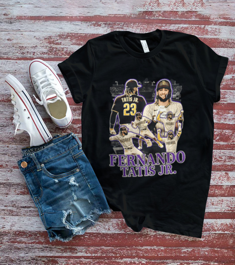 Fernando Tatis Jr San Diego Padres Baseball Player Multiple Images T-Shirt