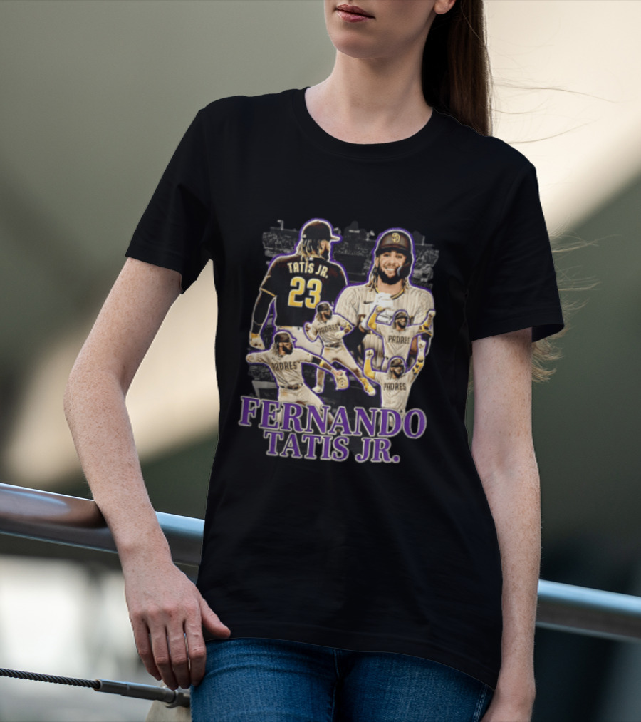 Fernando Tatis Jr San Diego Padres Baseball Player Multiple Images T-Shirt