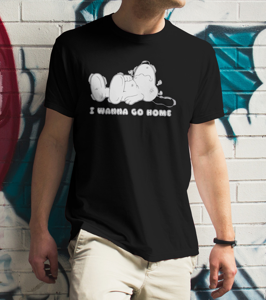 Peanuts Snoopy I Wanna Go Home Charlie Brown T-Shirt