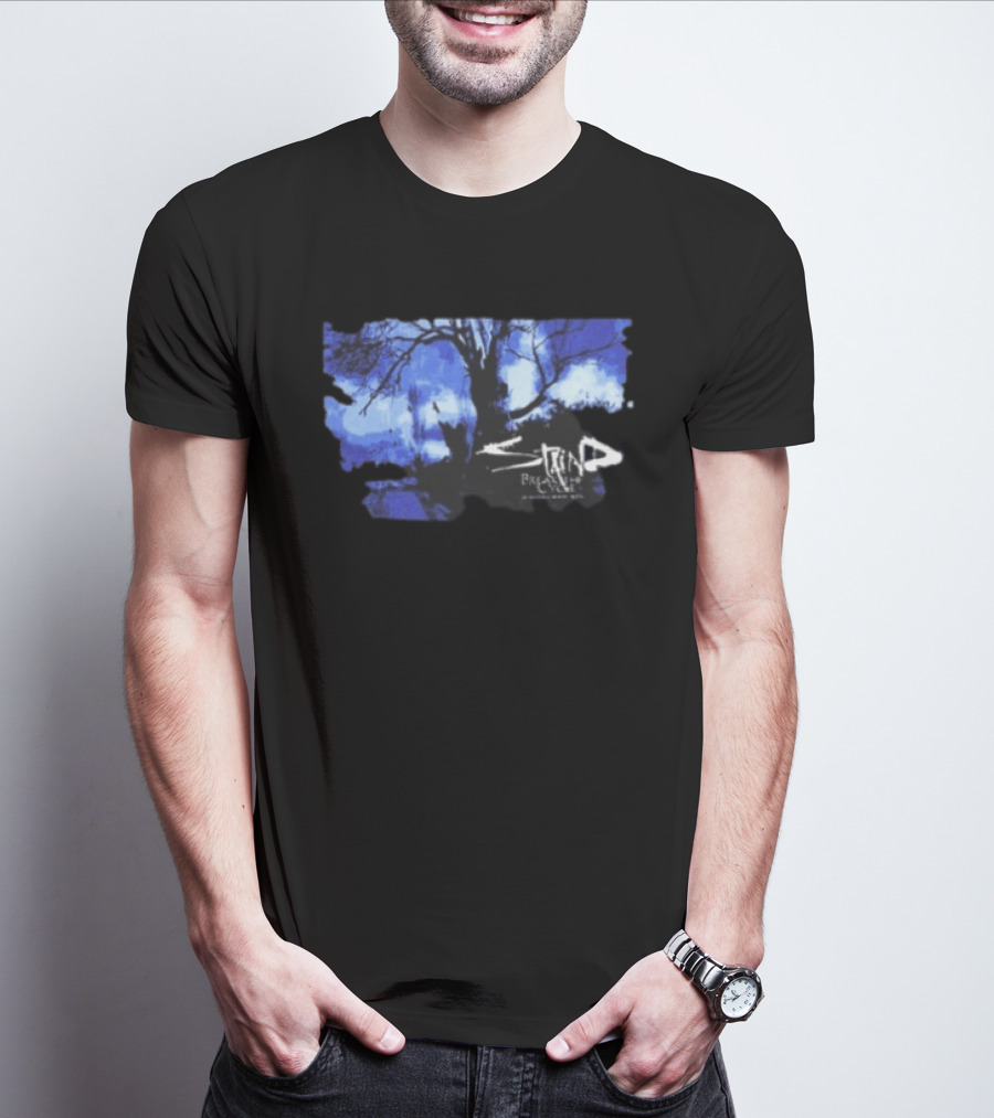 Staind Break The Cycle 2026 25th Anniversary Tour Tree Blue T-Shirt