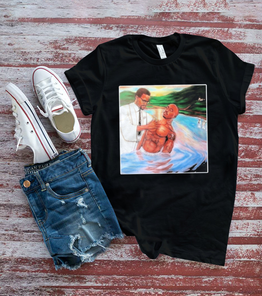 Tupac Shakur Baptism Imagery With Spiritual Symbolism T-Shirt