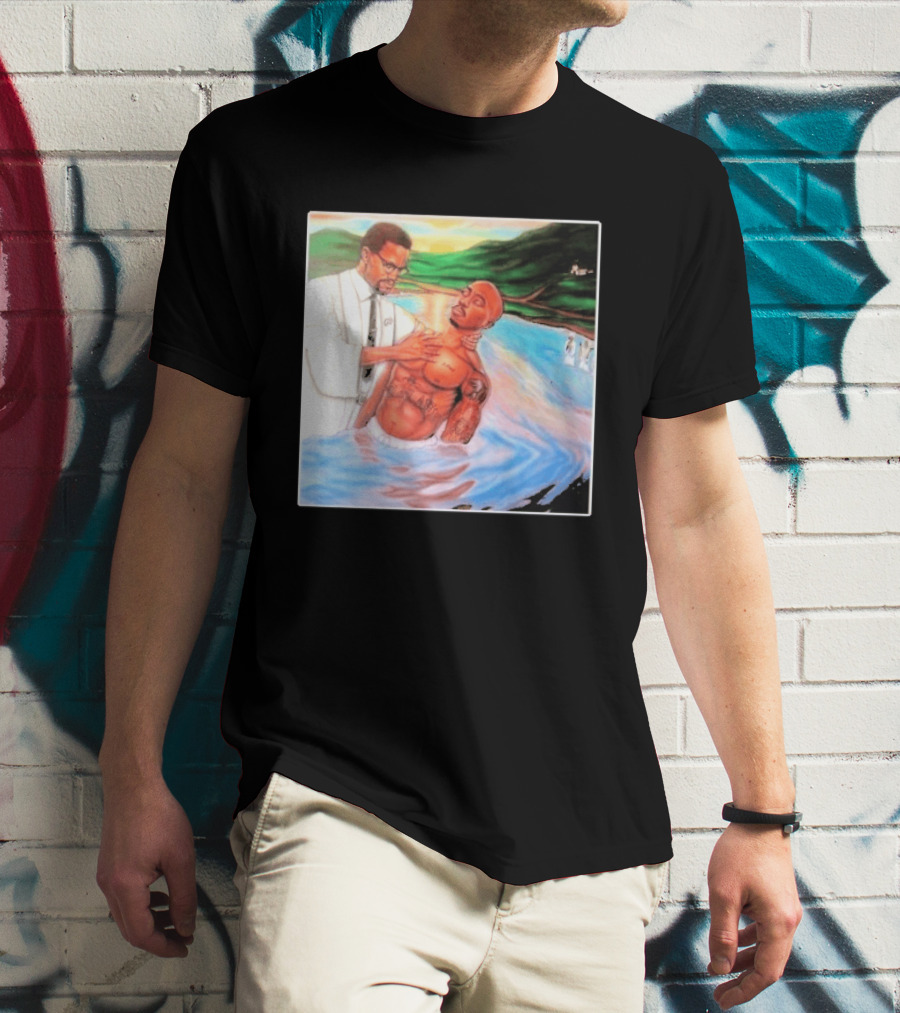 Tupac Shakur Baptism Imagery With Spiritual Symbolism T-Shirt