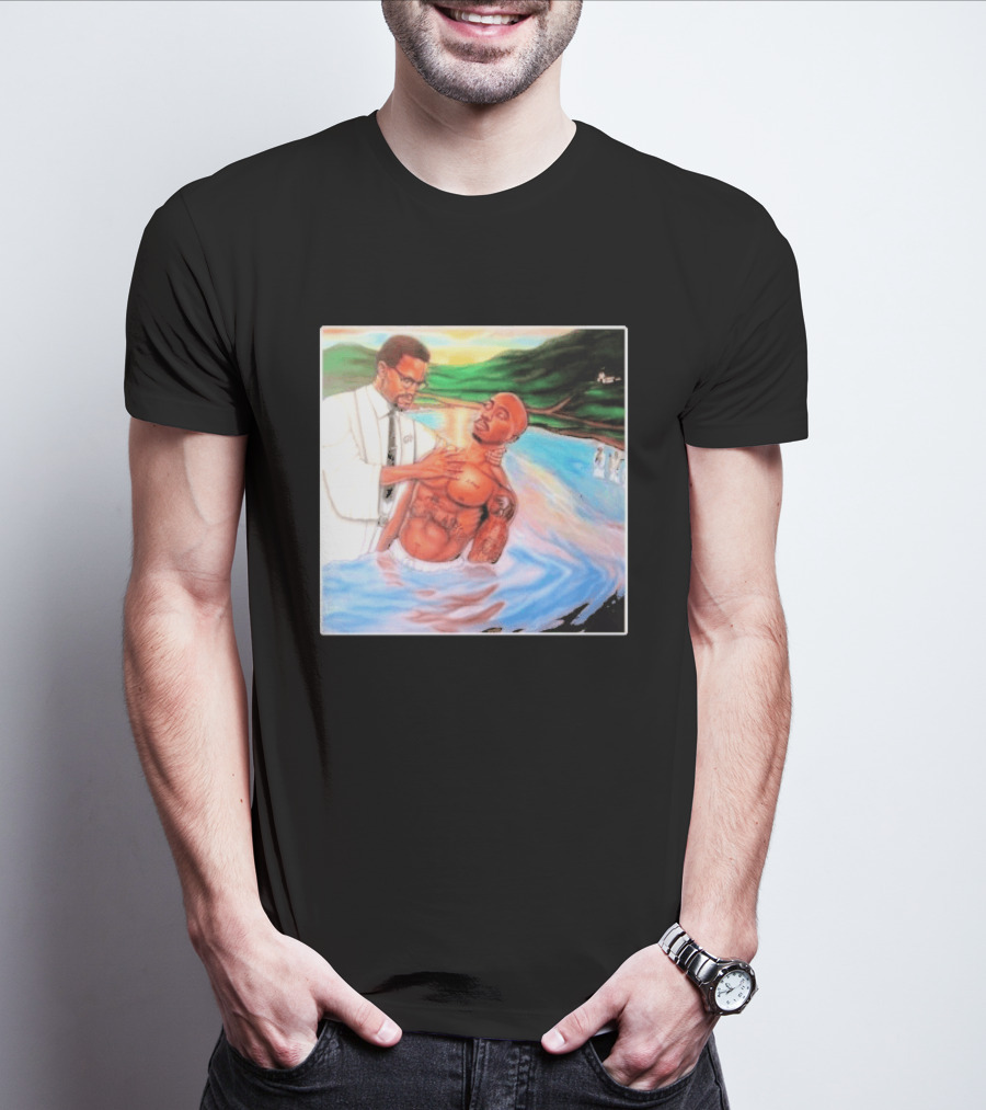 Tupac Shakur Baptism Imagery With Spiritual Symbolism T-Shirt