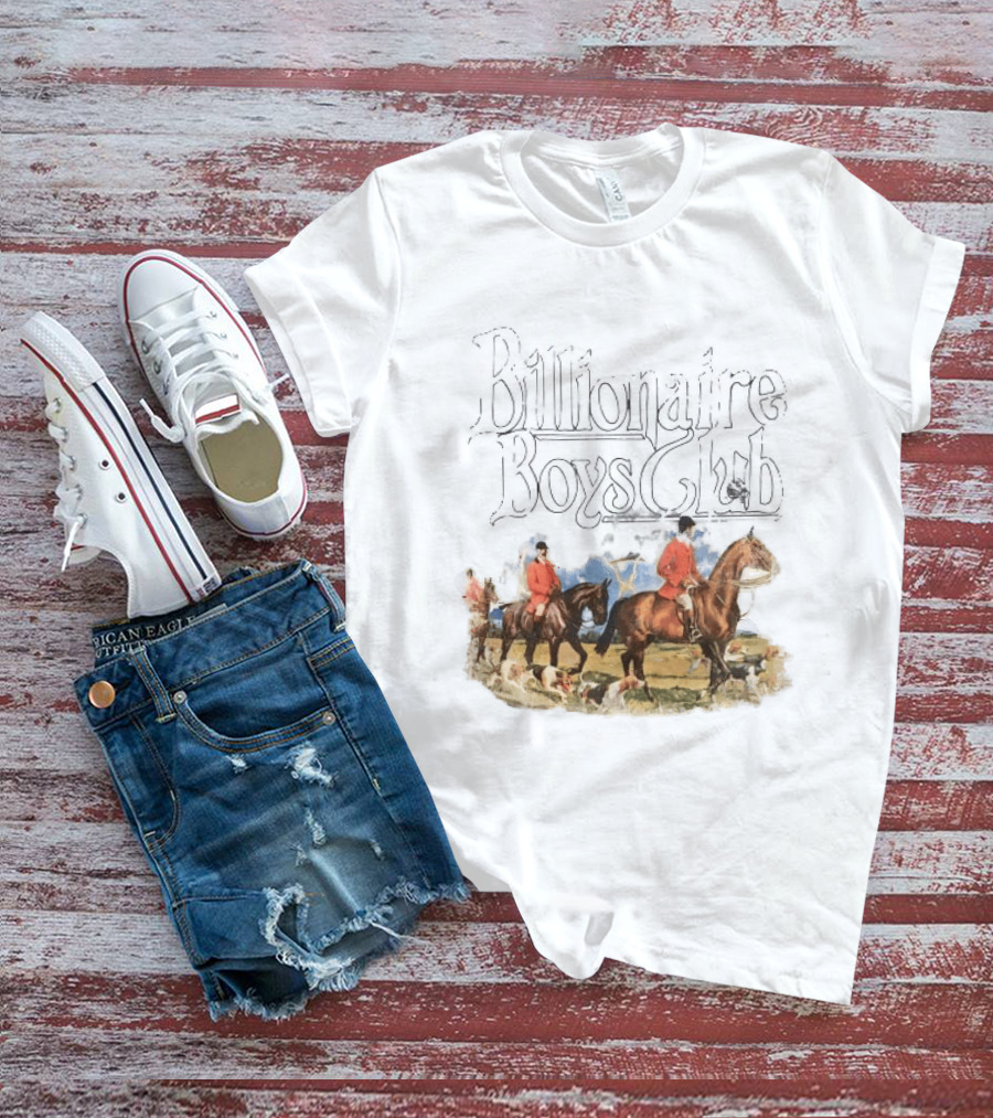 Billionaire Boys Club Equestrian Scene With Hunting Riders And Dogs T-Shirt