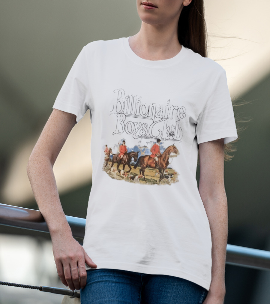 Billionaire Boys Club Equestrian Scene With Hunting Riders And Dogs T-Shirt