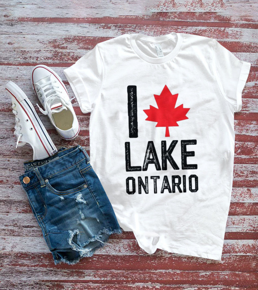I Love Lake Ontario Maple Leaf Canada T-Shirt