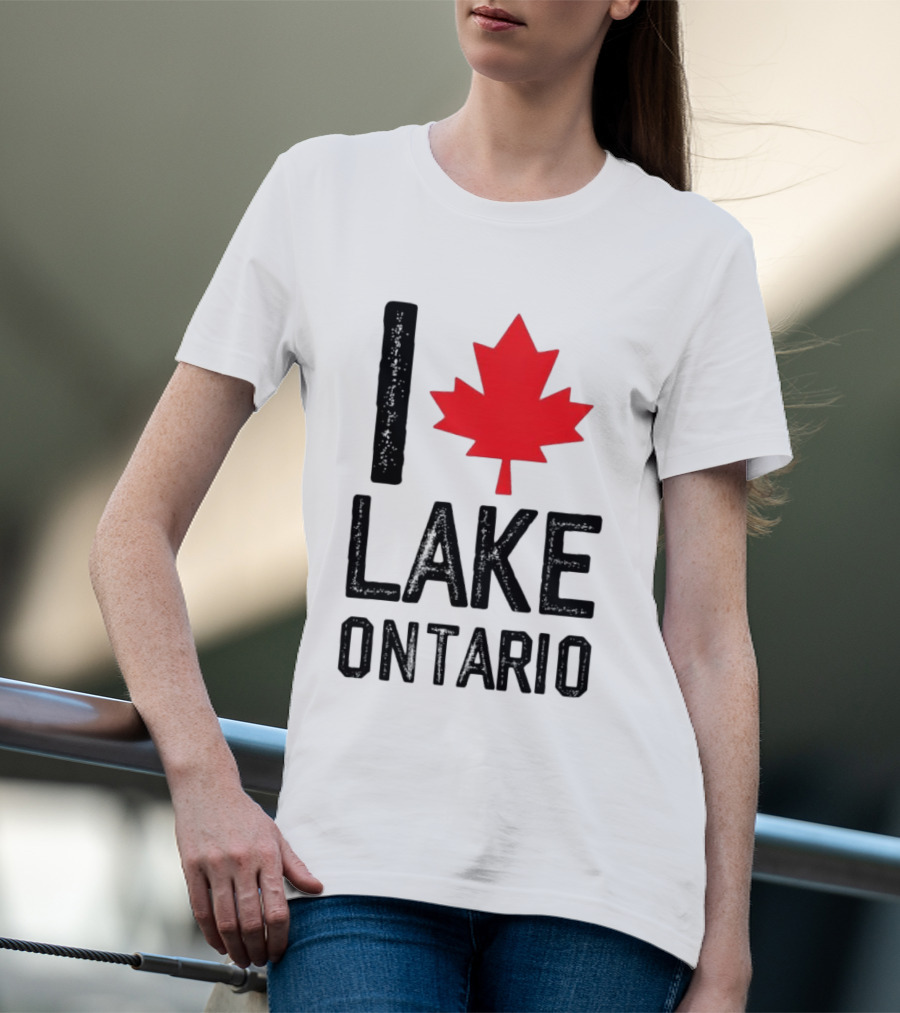 I Love Lake Ontario Maple Leaf Canada T-Shirt