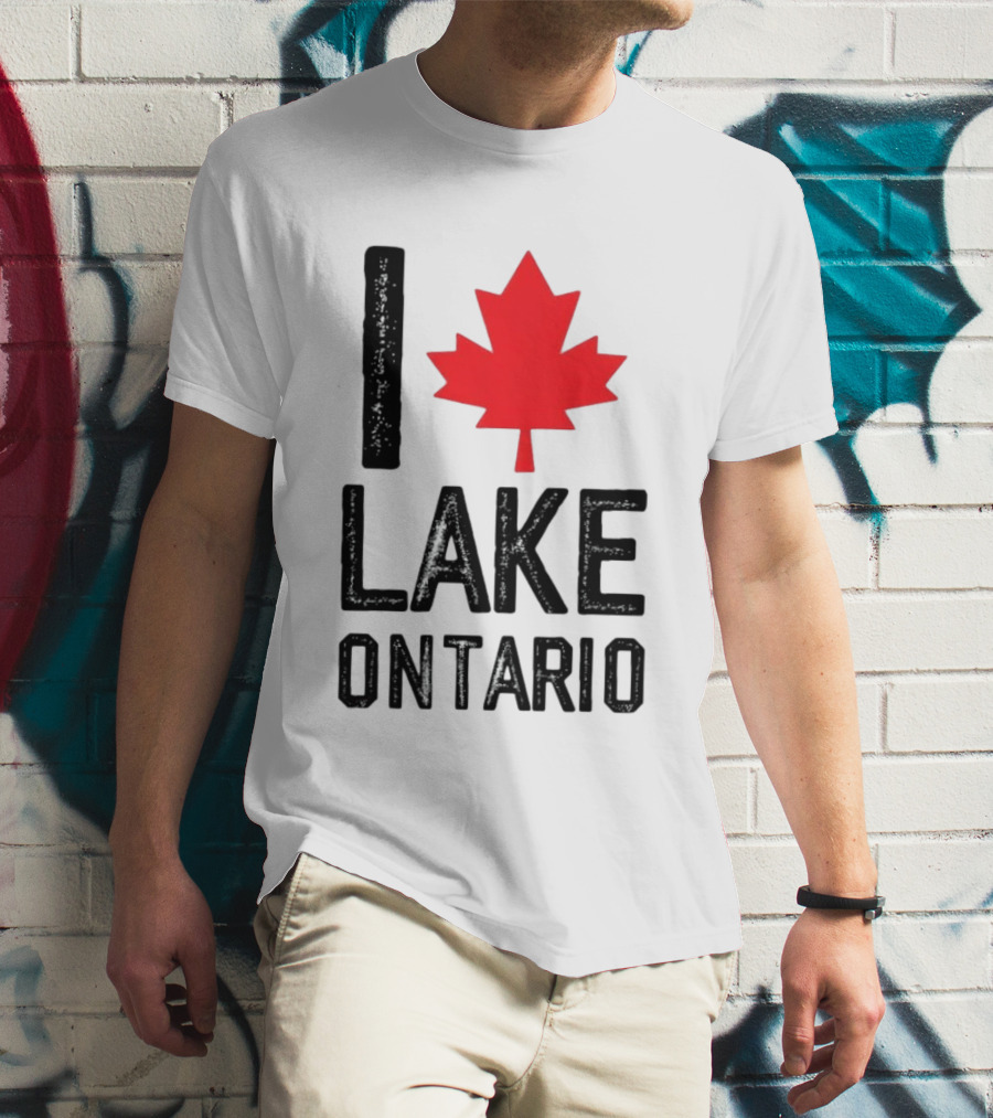 I Love Lake Ontario Maple Leaf Canada T-Shirt