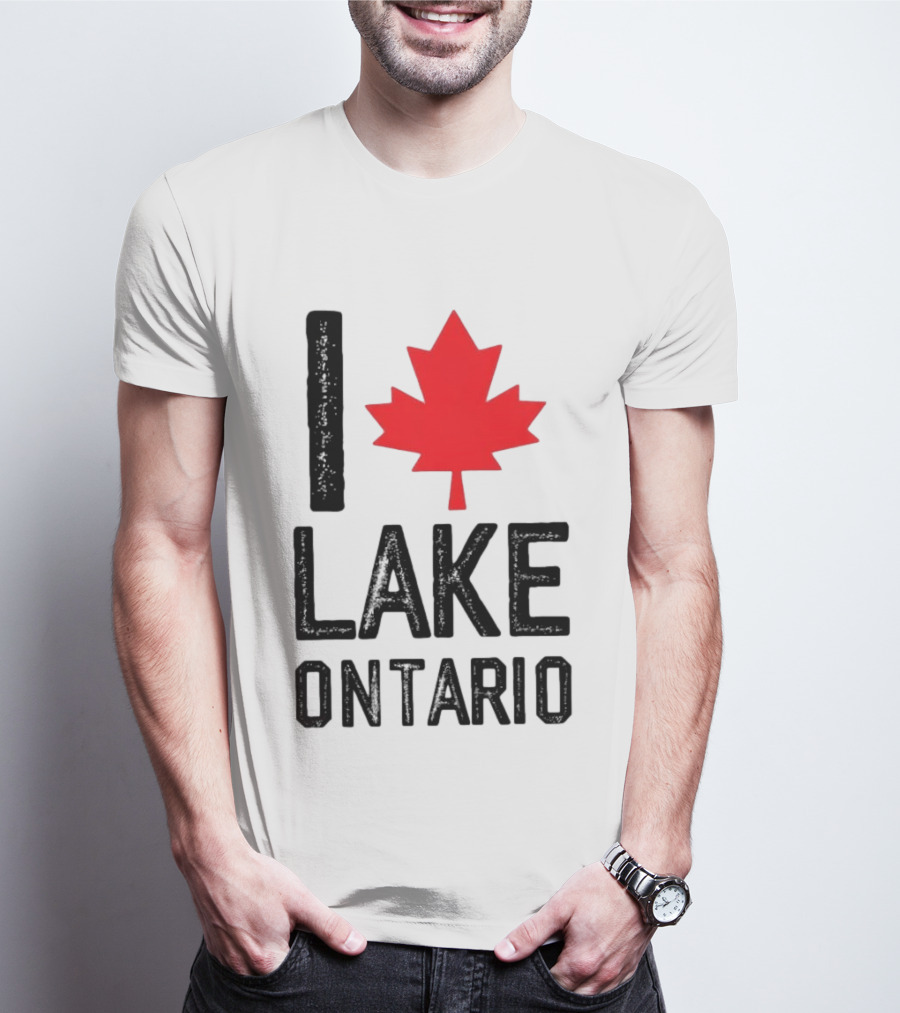 I Love Lake Ontario Maple Leaf Canada T-Shirt
