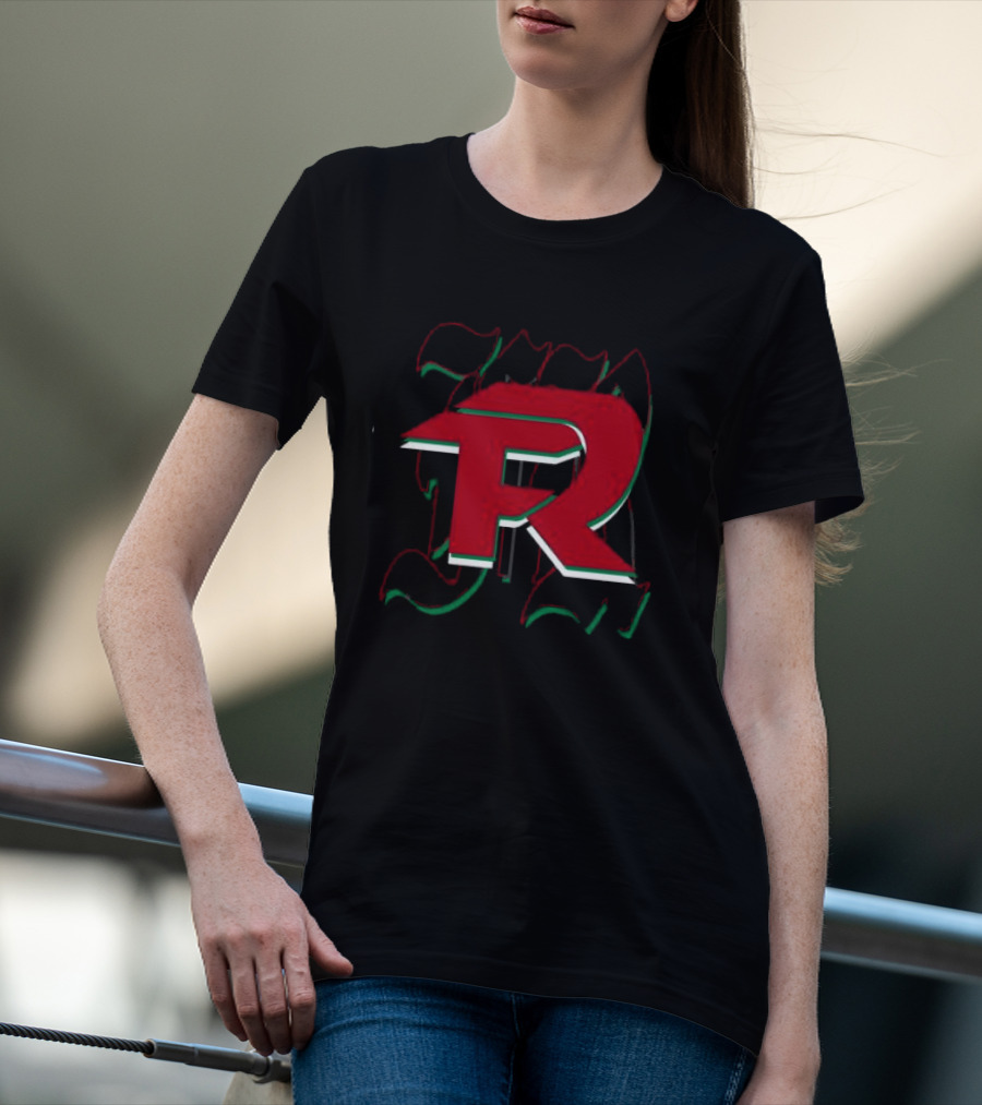 Fuerza Regida En Vivo Black FR Red And Green Mexican Flag T-Shirt