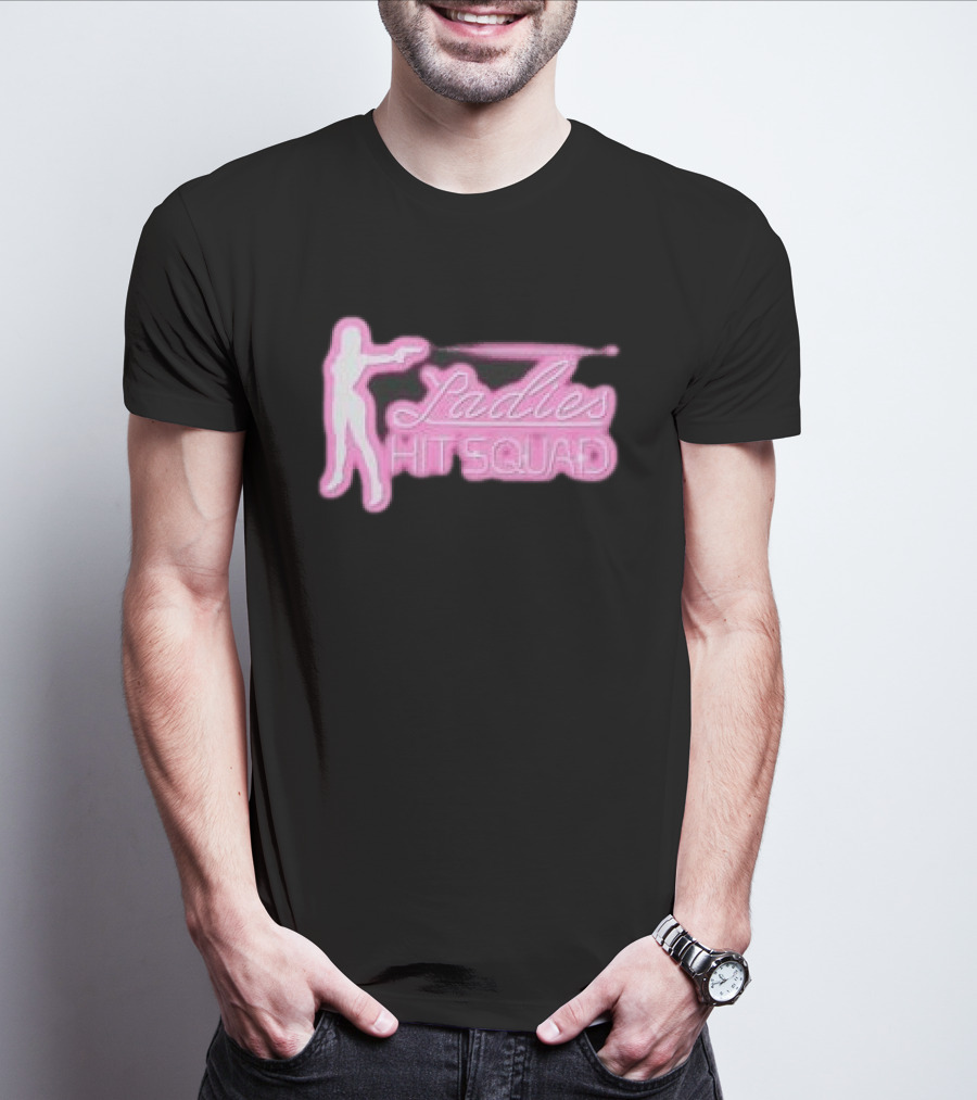 Corteiz Store Ladies Hit Squad Baby Silhouette Pink Neon T-Shirt