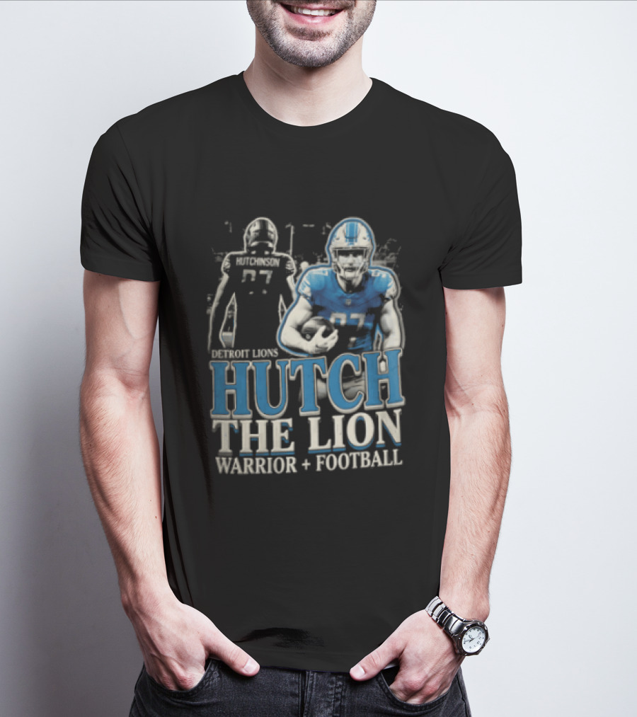 Detroit Lions Hutch The Lion Warrior Football T-Shirt