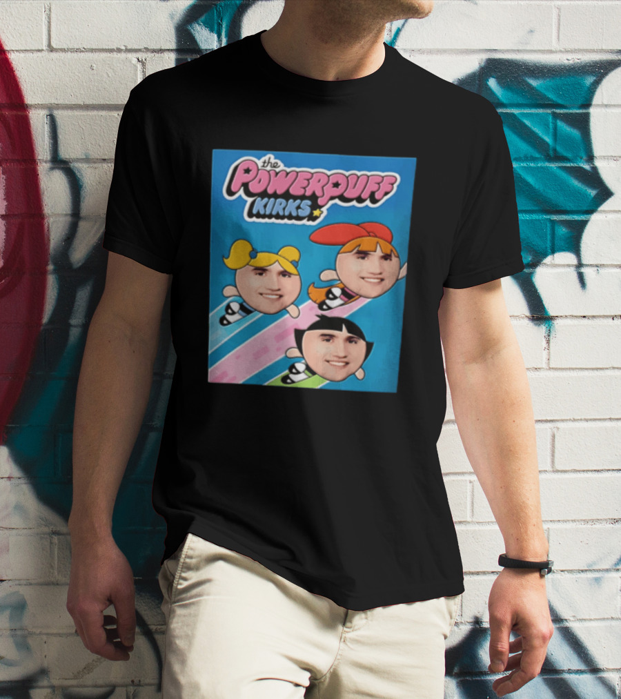 The Powerpuff Kirks Cartoon Characters Flying Faces T-Shirt