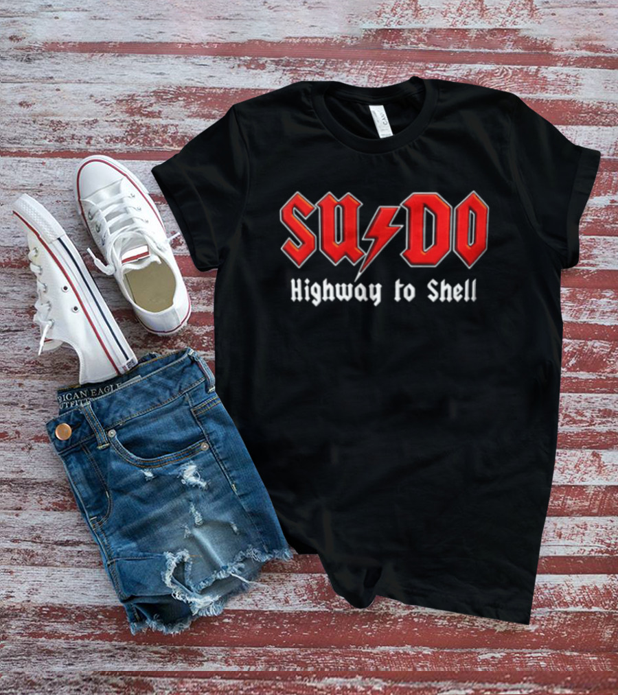 SUDO Red Lightning Bolt Highway To Shell T-Shirt