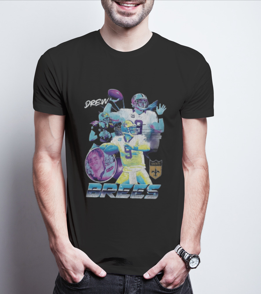 Drew Brees New Orleans Saints Pro Football Hall Of Fame 2026 Collage Saints T-Shirt