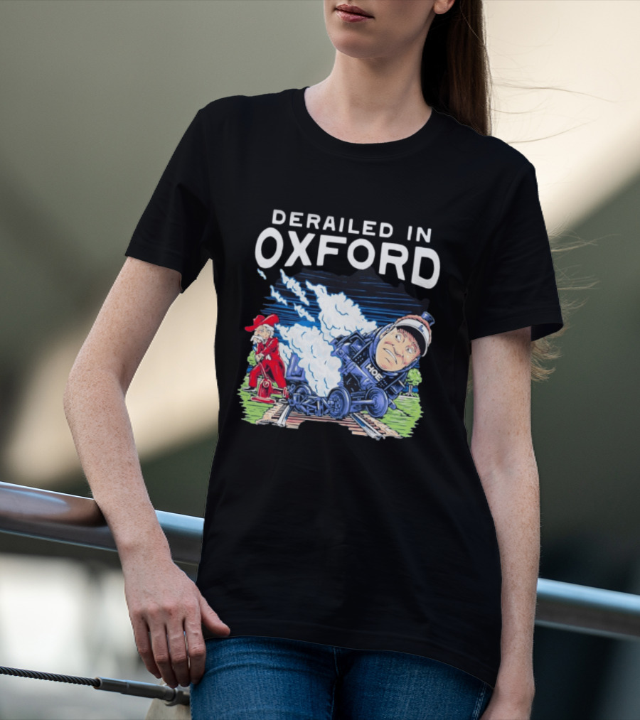 Derailed In Oxford Ole Miss Rebels Train Image T-Shirt