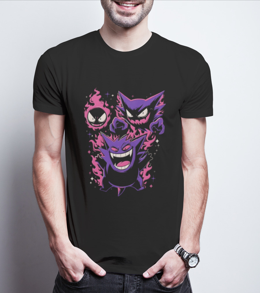 Terror Gang Gengar Haunter Gastly Pokemon Flame T-Shirt