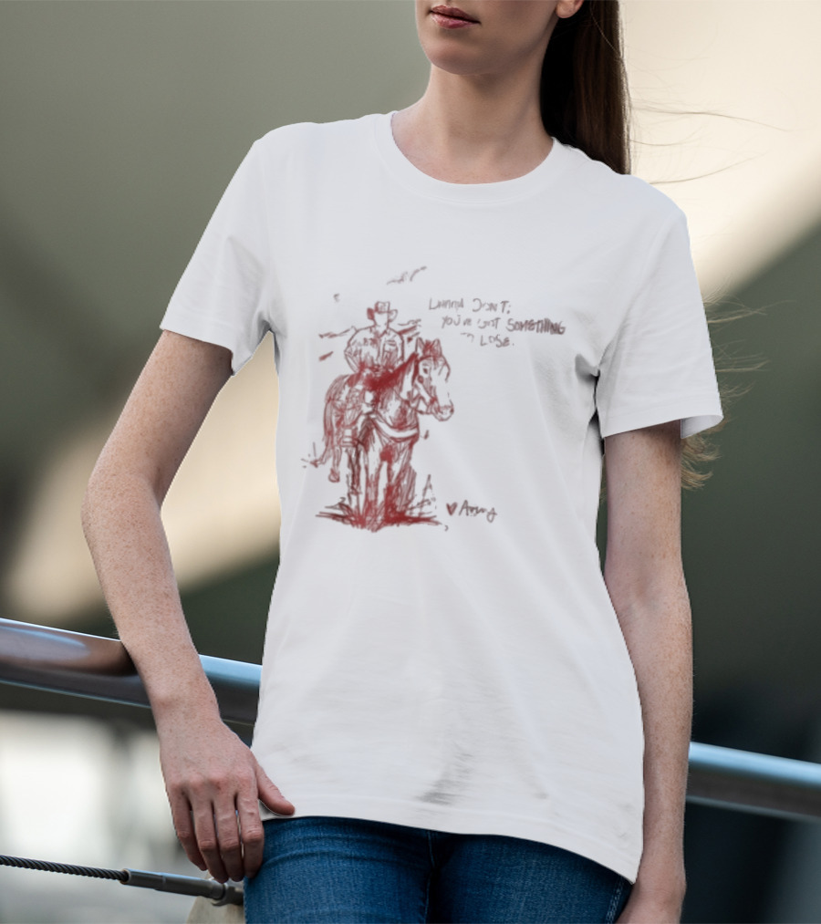 Avery Anna Danny Art Cowboy With Heart And Butterfly T-Shirt