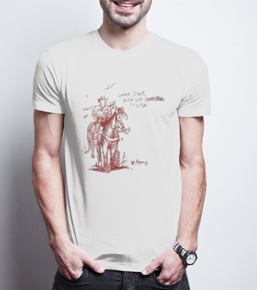 Avery Anna Danny Art Cowboy With Heart And Butterfly T-Shirt