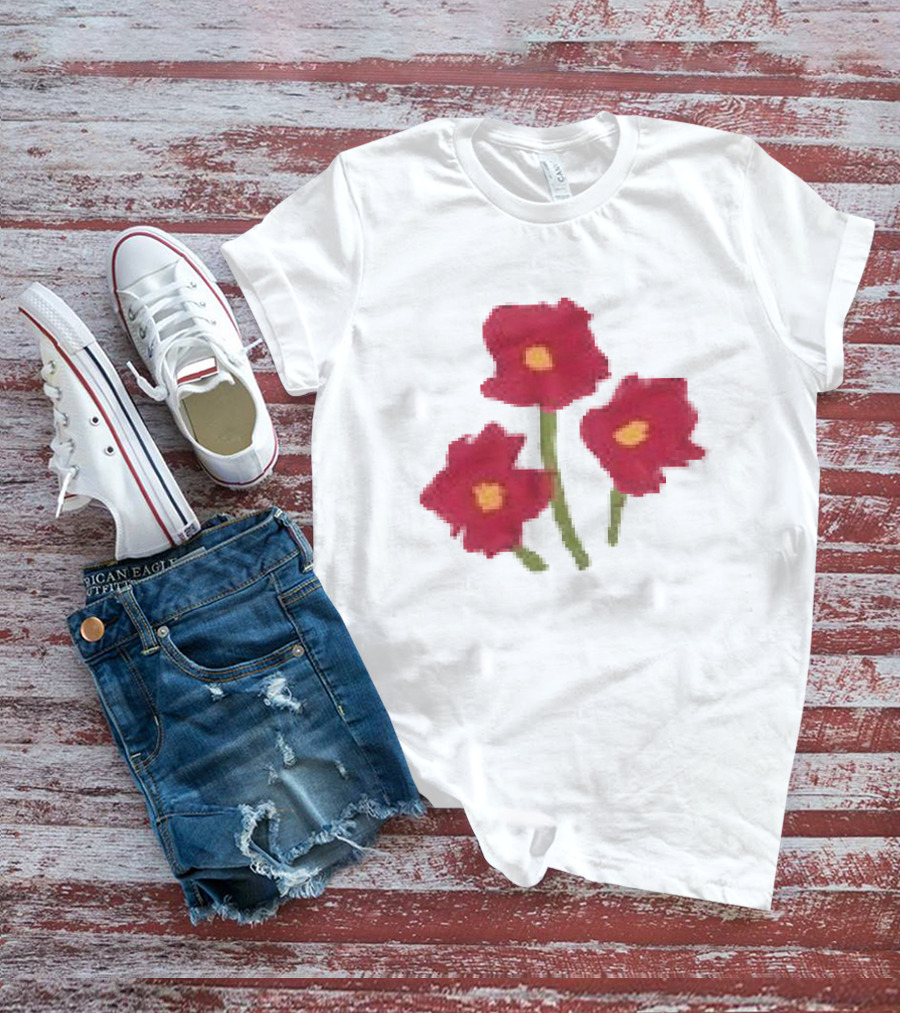 Ellie Holcomb Flowers For No Reason Red Poppies T-Shirt