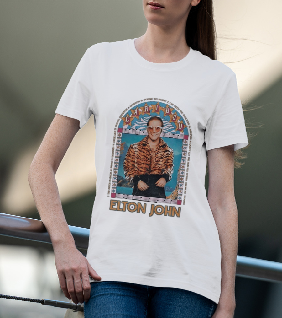 Elton John Caribou I've Seen The Saucers Retro Style Music T-Shirt