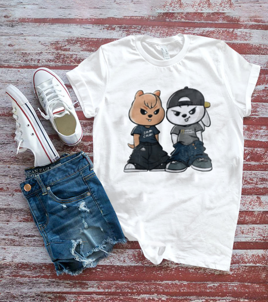 SKZOO Stray Kids Characters Han Quokka Leebit Streetwear T-Shirt