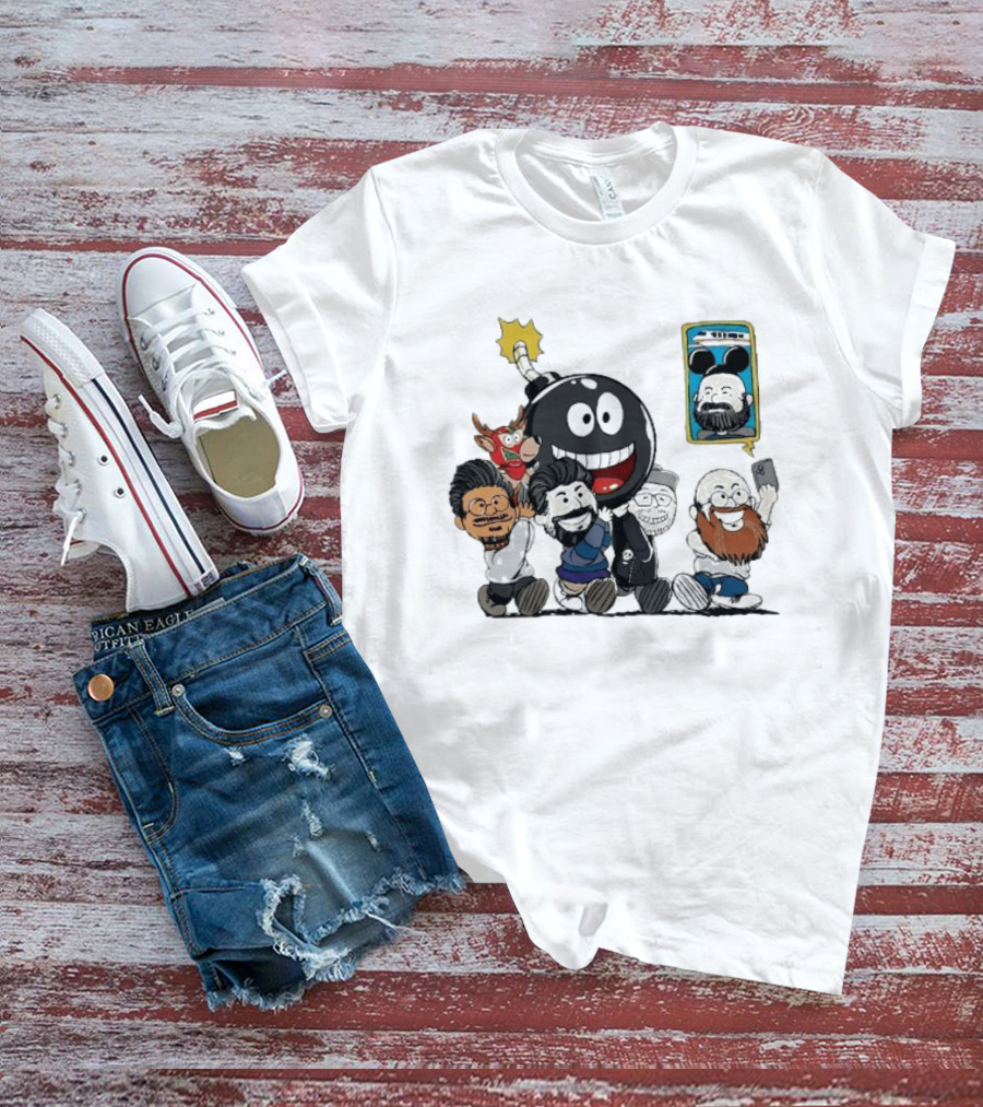 We Bought A Bomb Cartoon Characters With Deer And Giant Bomb T-Shirt