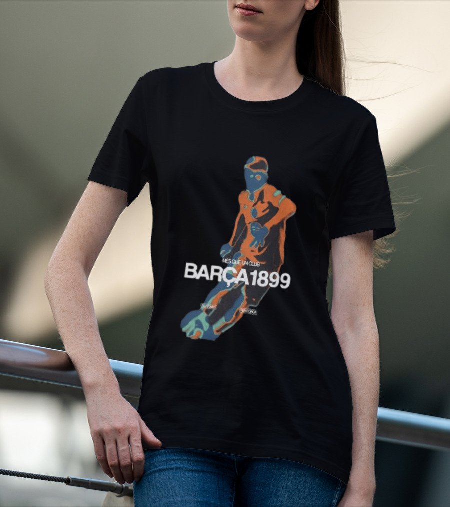 BARÇA 1899 Més Que Un Club Vibrant Black Pulse Player FCBarcelona T-Shirt