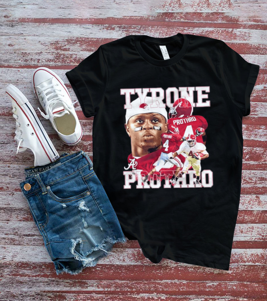 Football Alumni Alabama Crimson Tide Tyrone Prothro Player Collage Athletics T-Shirt