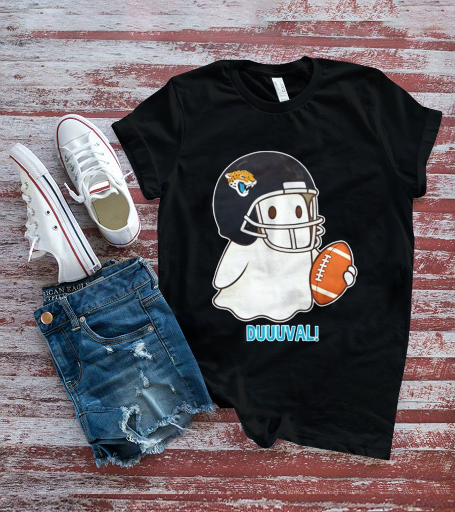 Jacksonville Jaguars Ghost Football Duuuval Halloween 2026 T-Shirt