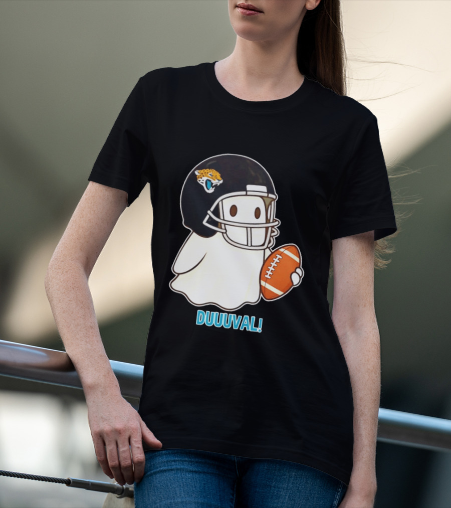 Jacksonville Jaguars Ghost Football Duuuval Halloween 2026 T-Shirt