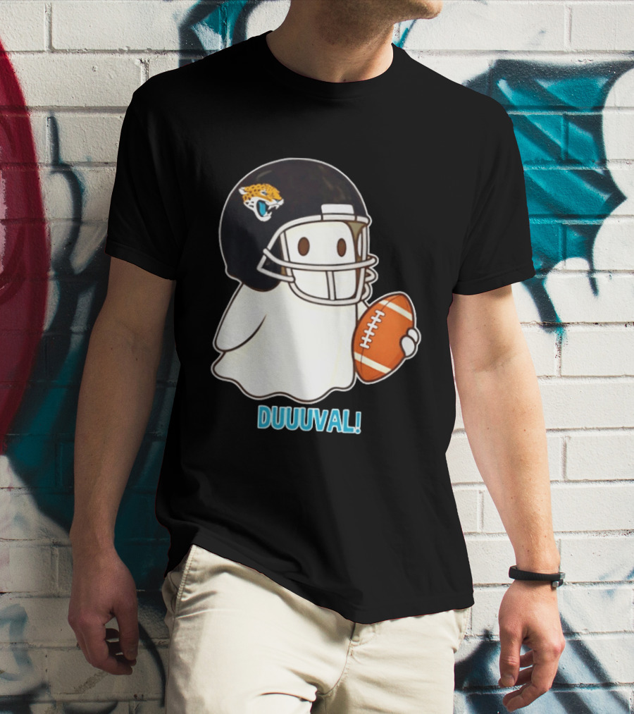 Jacksonville Jaguars Ghost Football Duuuval Halloween 2026 T-Shirt