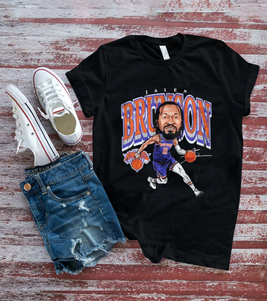 Jalen Brunson 11 New York Knicks Basketball Cartoon T-Shirt