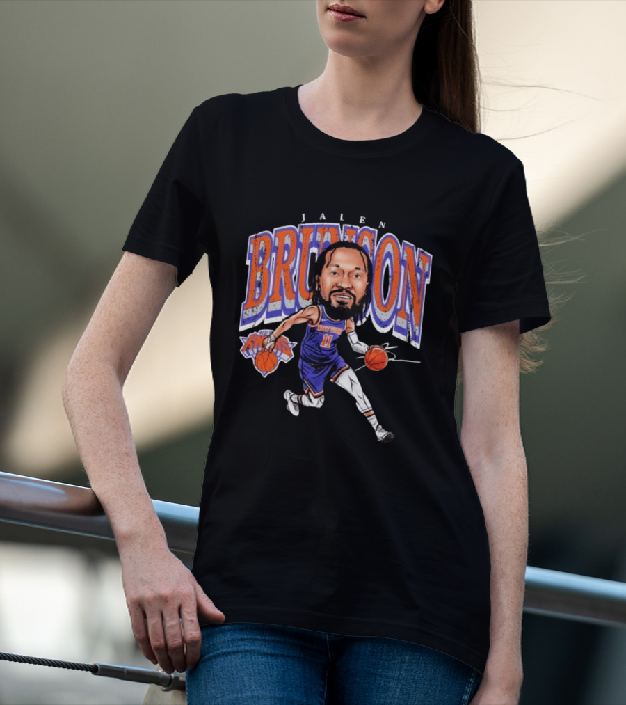 Jalen Brunson 11 New York Knicks Basketball Cartoon T-Shirt