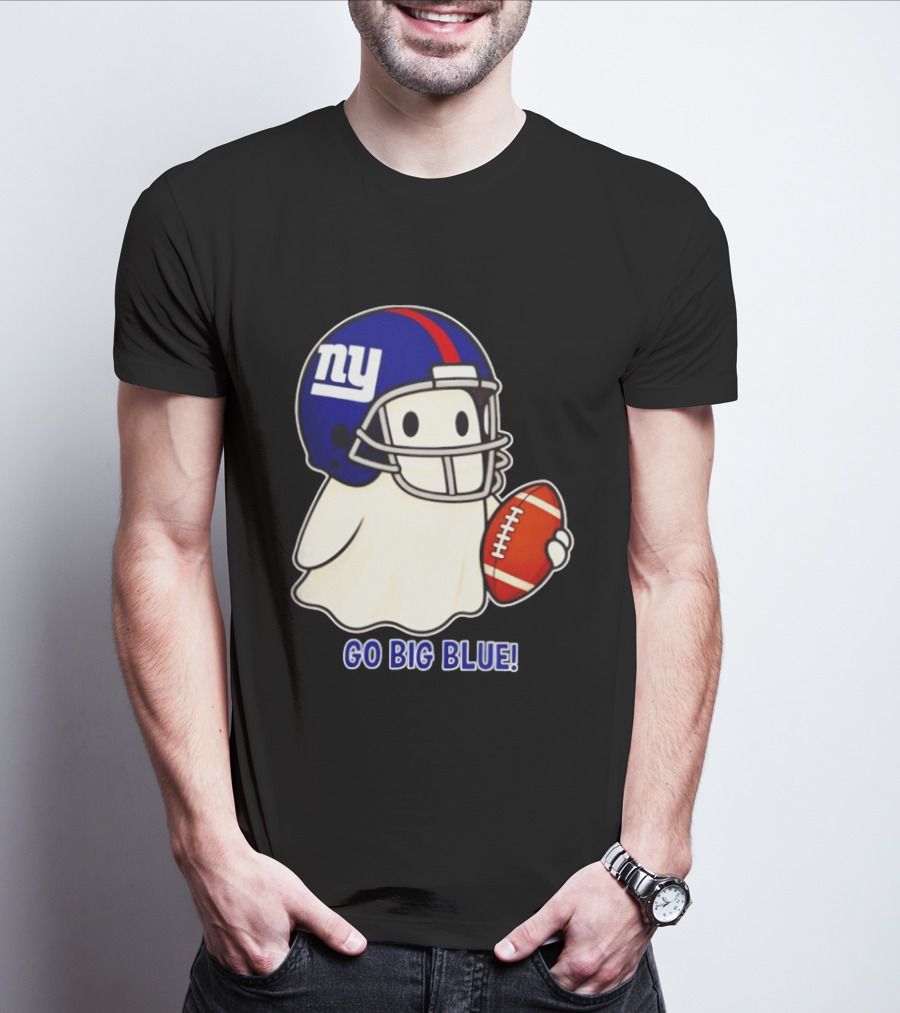 New York Giants Ghost Go Big Blue Halloween 2026 Football T-Shirt